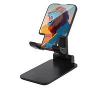 HETVBNS Lions in The Desert Phone Stand for Desk - Adjustable & Foldable Tablet Stand Portable Cell Phone Stand Holder Compatible with 4-13" Smartphones, Tablets