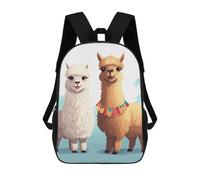 HETVBNS Llama Alpaca Backpack for Women Men, Durable 600D Polyester Bookbag with Large Capacity, Lightweight 17 Inch Laptop Backpack Minimalism Casual Daypack for Work, Travel