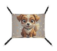 HETVBNS Lovely Dog Pet Hammock for Cats & Dogs, Soft Breathable Canvas Hanging Hammock with Adjustable Straps, Comfortable & Durable Hanging Bed for Small to Medium Pets