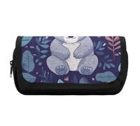 HETVBNS Lovely Koala Pencil Case Extra Large, Double Layer Pencil Pouch with Zipper, Portable Cosmetic Bags for Travel, Office Stationery Organizer for Women Men