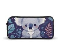 HETVBNS Lovely Koala Pencil Case Large Capacity, Durable Pencil Pouch Portable Small Cosmetic Bag with Metal Zipper, Simple Makeup Pouch Aesthetic Toiletry Bag for Travel Office