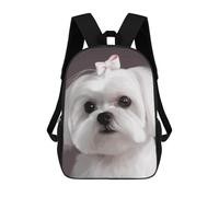 HETVBNS Lovely Maltese Dog Backpack for Women Men, Durable 600D Polyester Bookbag with Large Capacity, Lightweight 17 Inch Laptop Backpack Minimalism Casual Daypack for Work, Travel