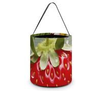 HETVBNS Lovely Strawberry Candy Bag Halloween Trick Or Treat Bucket 7.9x8.3in, Reusable Gift Bags for Party Holiday Wedding