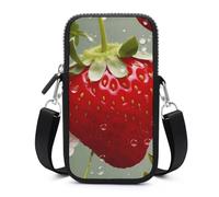 HETVBNS Lovely Strawberry Cell Phone Bag with Detachable Strap, Aesthetic Mini Sling Bag Small Crossbody Bag for Phone