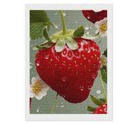 HETVBNS Lovely Strawberry Diamond Painting Kits for Adults, Full Round Drill DIY Diamond Art for Beginners, 5D Gem Art and Crafts for Home Wall Decor 12"x16"