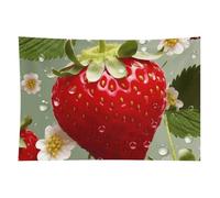 HETVBNS Lovely Strawberry Tapestry Wall Hanging - 40"x60" Aesthetic Tapestries Soft Polyester Wall Art Decor Large Tapestry for Bedroom Living Room Dorm Backdrop, Hanging Kit Included
