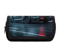 HETVBNS Luxury Sports Car Pencil Case Extra Large, Double Layer Pencil Pouch with Zipper, Portable Cosmetic Bags for Travel, Office Stationery Organizer for Women Men