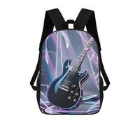HETVBNS Magic Electric Guitar Music Backpack for Women Men, Durable 600D Polyester Bookbag with Large Capacity, Lightweight 17 Inch Laptop Backpack Minimalism Casual Daypack for Work, Travel