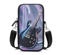 HETVBNS Magic Electric Guitar Music Cell Phone Bag with Detachable Strap, Aesthetic Mini Sling Bag Small Crossbody Bag for Phone