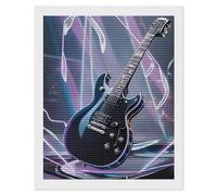 HETVBNS Magic Electric Guitar Music Diamond Painting Kits for Adults, Full Round Drill DIY Diamond Art for Beginners, 5D Gem Art and Crafts for Home Wall Decor 16"x20"