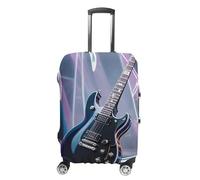 HETVBNS Magic Electric Guitar Music Luggage Cover, Elastic Luggage Protector Fits 19-32in Suitcases, Washable & Anti-Scratch Suitcase Cover for Men Women, style, L, Classic