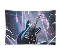 HETVBNS Magic Electric Guitar Music Tapestry Wall Hanging - 60"x90" Aesthetic Tapestries Soft Polyester Wall Art Decor Large Tapestry for Bedroom Living Room Dorm Backdrop, Hanging Kit Included