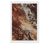 HETVBNS Marble Mixed Brown Diamond Painting Kits for Adults, Full Round Drill DIY Diamond Art for Beginners, 5D Gem Art and Crafts for Home Wall Decor 8"x12"