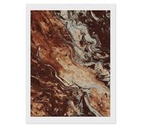 HETVBNS Marble Mixed Brown Diamond Painting Kits for Adults, Full Round Drill DIY Diamond Art for Beginners, 5D Gem Art and Crafts for Home Wall Decor 12"x16"