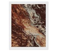 HETVBNS Marble Mixed Brown Diamond Painting Kits for Adults, Full Round Drill DIY Diamond Art for Beginners, 5D Gem Art and Crafts for Home Wall Decor 16"x20"