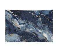 HETVBNS Marble Navy Blue Mixed Tapestry Wall Hanging - 40"x60" Aesthetic Tapestries Soft Polyester Wall Art Decor Large Tapestry for Bedroom Living Room Dorm Backdrop, Hanging Kit Included