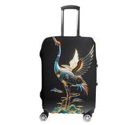 HETVBNS Mechanical Crane Luggage Cover, Elastic Luggage Protector Fits 19-32in Suitcases, Washable & Anti-Scratch Suitcase Cover for Men Women, style, Small, Classic