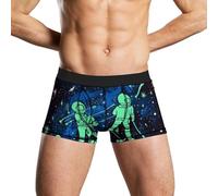 HETVBNS Men's Boxer Briefs Moisture Wicking Underwear Glow In The Dark Stretch Boxer Brief Breathable Men's Underwear, Glow in the Dark, XL