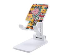HETVBNS Mexican Otomi Animal Phone Stand for Desk - Adjustable & Foldable Tablet Stand Portable Cell Phone Stand Holder Compatible with 4-13" Smartphones, Tablets