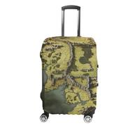 HETVBNS Middle Earth Map Luggage Cover, Elastic Luggage Protector Fits 19-32in Suitcases, Washable & Anti-Scratch Suitcase Cover for Men Women, style, Small, Classic