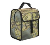 HETVBNS Middle Earth Map Lunch Bag for Adults, Reusable Cooler Bag - Easy Clean, Insulated & Leakproof Lunch Box Portable Lunch Tote for Work, Picnic, Travel