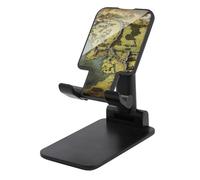 HETVBNS Middle Earth Map Phone Stand for Desk - Adjustable & Foldable Tablet Stand Portable Cell Phone Stand Holder Compatible with 4-13" Smartphones, Tablets