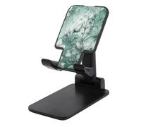 HETVBNS Mint Green Floral Phone Stand for Desk - Adjustable & Foldable Tablet Stand Portable Cell Phone Stand Holder Compatible with 4-13" Smartphones, Tablets