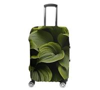 HETVBNS Moist Hosta Leaves Luggage Cover, Elastic Luggage Protector Fits 19-32in Suitcases, Washable & Anti-Scratch Suitcase Cover for Men Women, style, M, Classic