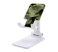 HETVBNS Moist Hosta Leaves Phone Stand for Desk - Adjustable & Foldable Tablet Stand Portable Cell Phone Stand Holder Compatible with 4-13" Smartphones, Tablets
