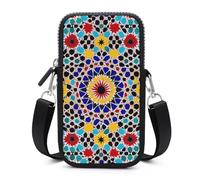 HETVBNS Moroccan Color Cell Phone Bag with Detachable Strap, Aesthetic Mini Sling Bag Small Crossbody Bag for Phone