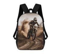 HETVBNS Motocross Backpack for Women Men, Durable 600D Polyester Bookbag with Large Capacity, Lightweight 17 Inch Laptop Backpack Minimalism Casual Daypack for Work, Travel
