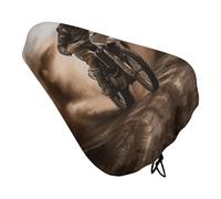 HETVBNS Motocross Bike Seat Cover Waterproof Oxford Fabric, Universal Adjustable Bicycle Saddle Cover with Drawstring Easy Install Protective Rain Dust Covers for Women Men