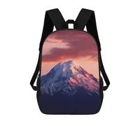 HETVBNS Mount at Sunset Backpack for Women Men, Durable 600D Polyester Bookbag with Large Capacity, Lightweight 17 Inch Laptop Backpack Minimalism Casual Daypack for Work, Travel