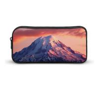 HETVBNS Mount at Sunset Pencil Case Large Capacity, Durable Pencil Pouch Portable Small Cosmetic Bag with Metal Zipper, Simple Makeup Pouch Aesthetic Toiletry Bag for Travel Office