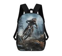 HETVBNS Mountain Bike Tournament Backpack for Women Men, Durable 600D Polyester Bookbag with Large Capacity, Lightweight 17 Inch Laptop Backpack Minimalism Casual Daypack for Work, Travel