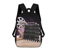 HETVBNS Movies Clapperboard Backpack for Women Men, Durable 600D Polyester Bookbag with Large Capacity, Lightweight 17 Inch Laptop Backpack Minimalism Casual Daypack for Work, Travel
