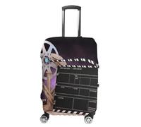 HETVBNS Movies Clapperboard Luggage Cover, Elastic Luggage Protector Fits 19-32in Suitcases, Washable & Anti-Scratch Suitcase Cover for Men Women, style, Small, Classic