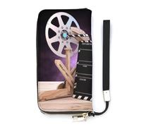HETVBNS Movies Clapperboard Wallet, Elegant Wristlet Wallet with Multi-Card Slots, PU Leather Long Purse for Women, Men
