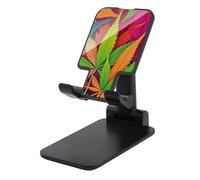 HETVBNS Multicolor Leaf Weed Art Phone Stand for Desk - Adjustable & Foldable Tablet Stand Portable Cell Phone Stand Holder Compatible with 4-13" Smartphones, Tablets