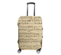 HETVBNS Music Notes Luggage Cover, Elastic Luggage Protector Fits 19-32in Suitcases, Washable & Anti-Scratch Suitcase Cover for Men Women, style, M, Classic