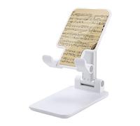 HETVBNS Music Notes Phone Stand for Desk - Adjustable & Foldable Tablet Stand Portable Cell Phone Stand Holder Compatible with 4-13" Smartphones, Tablets