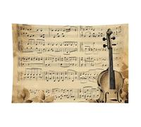 HETVBNS Music Notes Tapestry Wall Hanging - 60"x90" Aesthetic Tapestries Soft Polyester Wall Art Decor Large Tapestry for Bedroom Living Room Dorm Backdrop, Hanging Kit Included