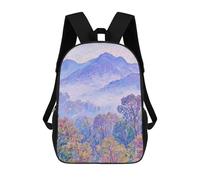 HETVBNS Nature Forest Mountain Backpack for Women Men, Durable 600D Polyester Bookbag with Large Capacity, Lightweight 17 Inch Laptop Backpack Minimalism Casual Daypack for Work, Travel