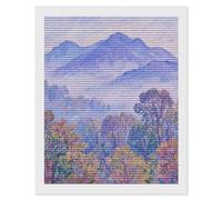 HETVBNS Nature Forest Mountain Diamond Painting Kits for Adults, Full Round Drill DIY Diamond Art for Beginners, 5D Gem Art and Crafts for Home Wall Decor 16"x20"