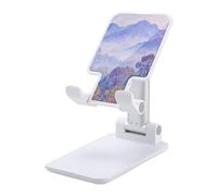 HETVBNS Nature Forest Mountain Phone Stand for Desk - Adjustable & Foldable Tablet Stand Portable Cell Phone Stand Holder Compatible with 4-13" Smartphones, Tablets