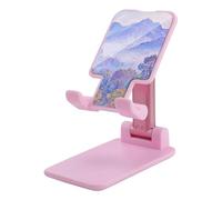 HETVBNS Nature Forest Mountain Phone Stand for Desk - Adjustable & Foldable Tablet Stand Portable Cell Phone Stand Holder Compatible with 4-13" Smartphones, Tablets