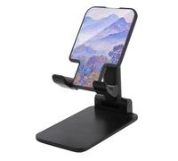 HETVBNS Nature Forest Mountain Phone Stand for Desk - Adjustable & Foldable Tablet Stand Portable Cell Phone Stand Holder Compatible with 4-13" Smartphones, Tablets