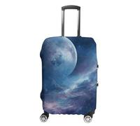HETVBNS Nebula And Moon Luggage Cover, Elastic Luggage Protector Fits 19-32in Suitcases, Washable & Anti-Scratch Suitcase Cover for Men Women, style, M, Classic