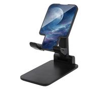 HETVBNS Nebula and Moon Phone Stand for Desk - Adjustable & Foldable Tablet Stand Portable Cell Phone Stand Holder Compatible with 4-13" Smartphones, Tablets