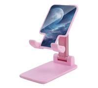HETVBNS Nebula and Moon Phone Stand for Desk - Adjustable & Foldable Tablet Stand Portable Cell Phone Stand Holder Compatible with 4-13" Smartphones, Tablets